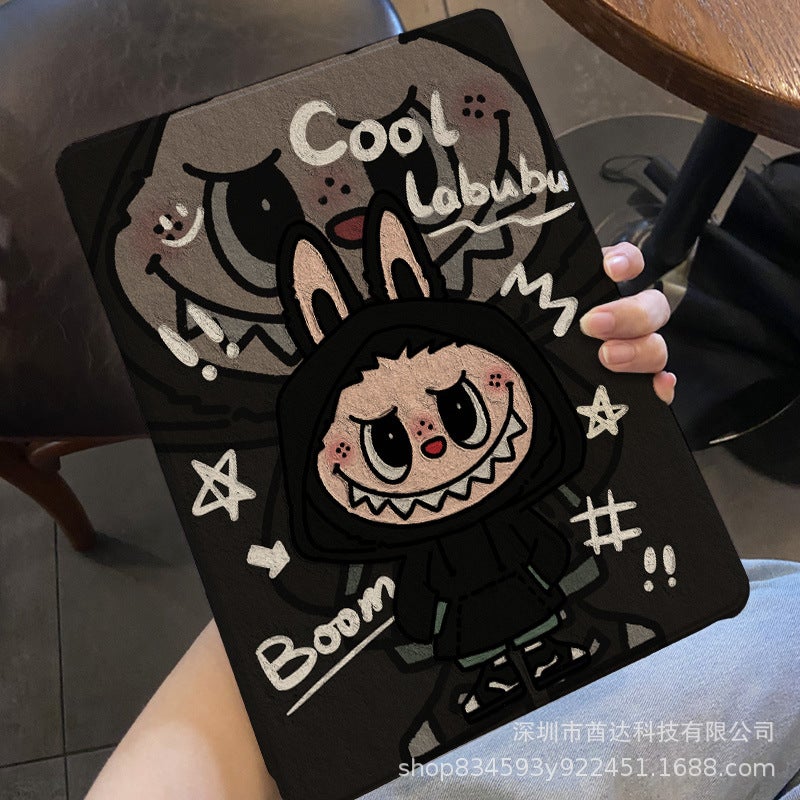 【Book Silk Pattern】 Suitable For Ipad Protective Cover Anti-Fall Air5/6 New 2024 Cute Cartoon Pro11 - Image 3